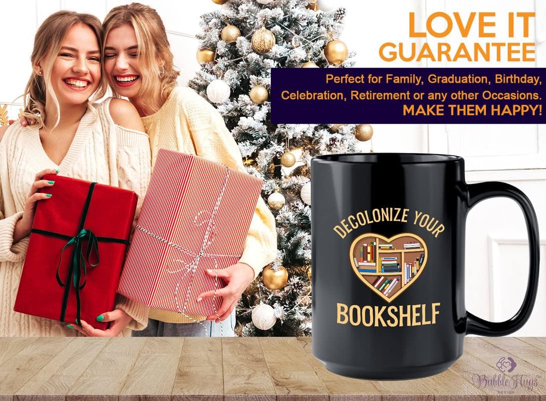 Book Lover Coffee Mug 15oz Black - I Believe In My Shelf - Bookworm Philosophers Reader Editor Novelist Literature Storyteller Student