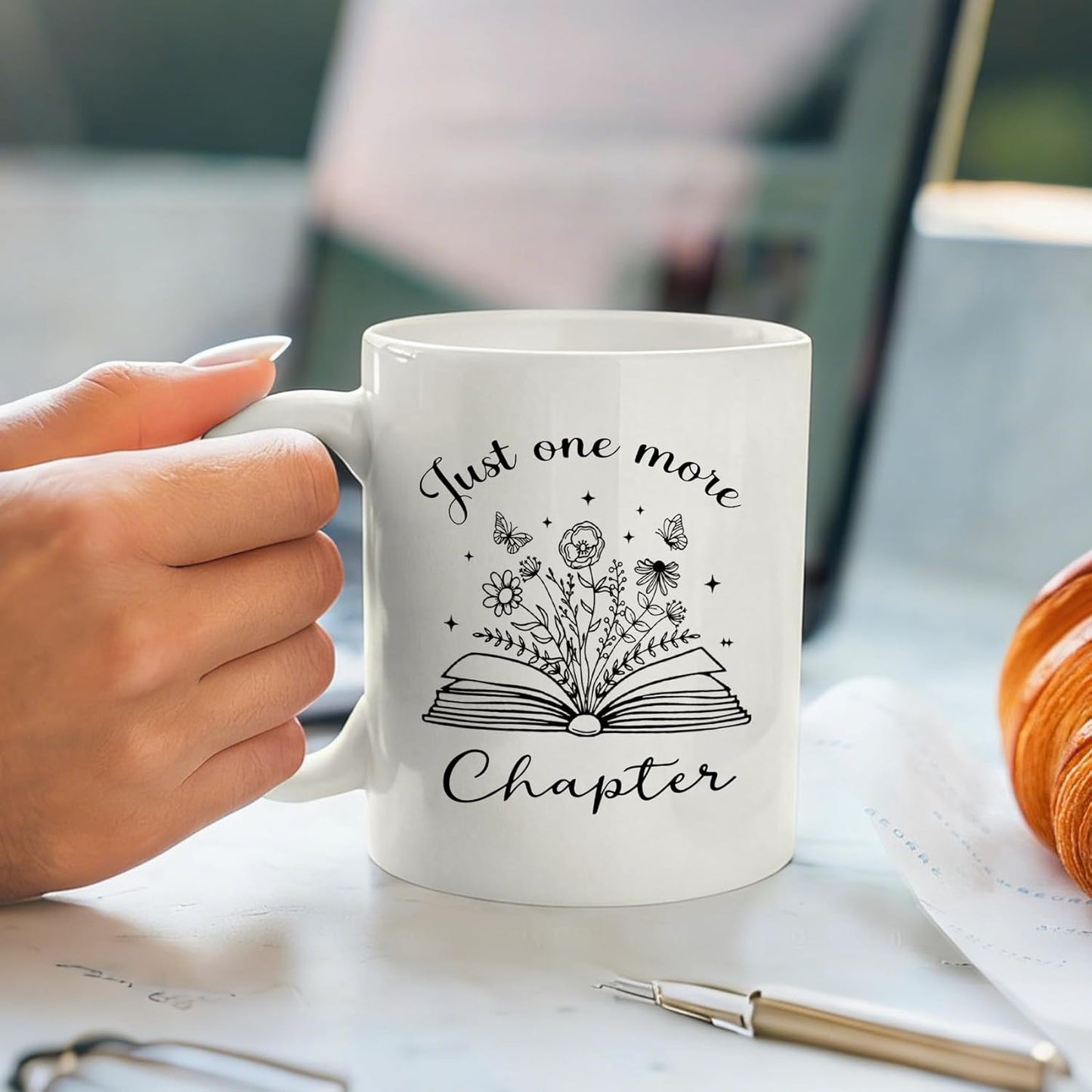 Books Lover Mug - Just a Girl Who Loves Reading 11oz White Ceramic Coffee Cup - Unique Gift for Bookish Readers, Mom, Teacher, Best Friend - Birthday, Christmas Graduation Gift Idea -57