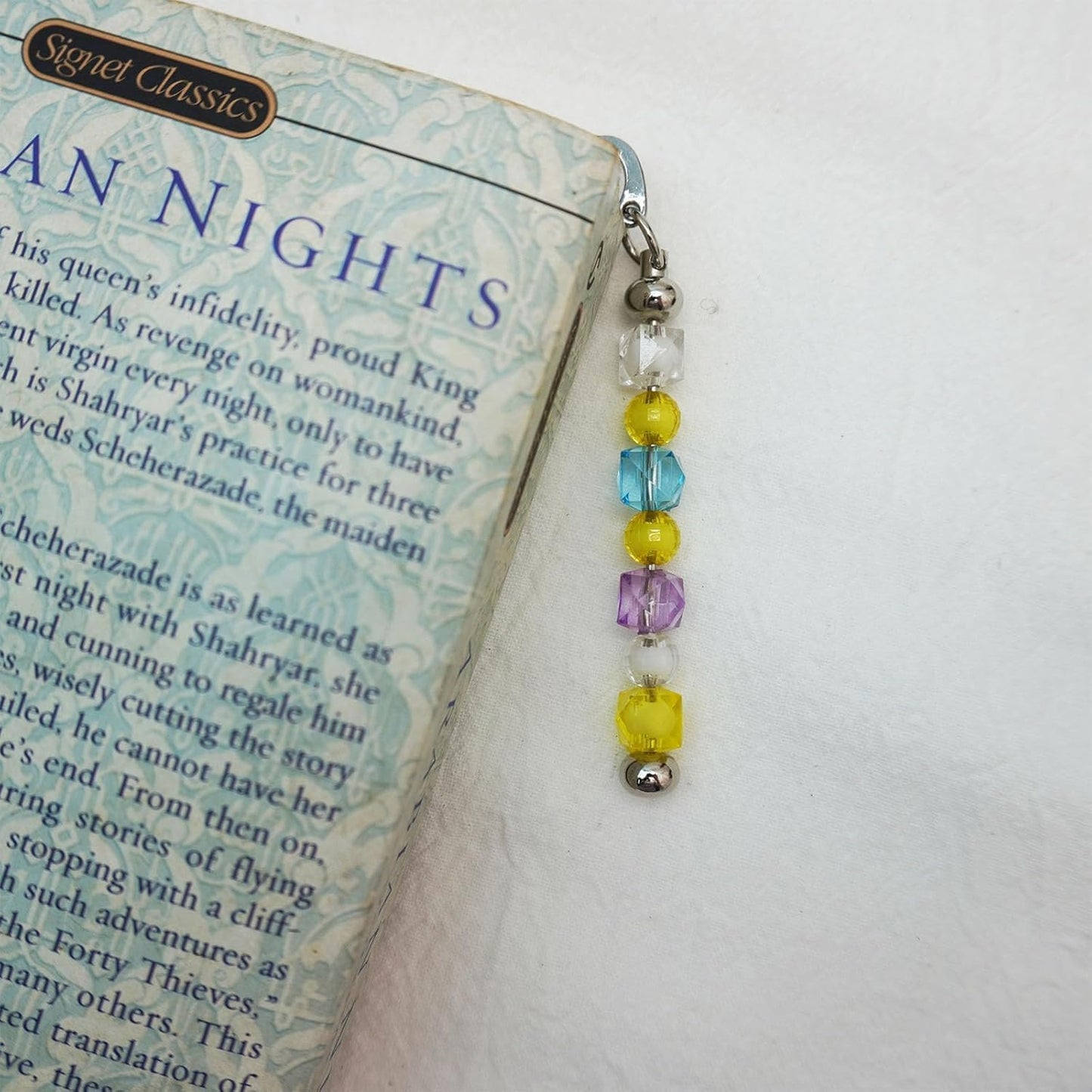 20 Packs Beadable Bookmarks with Blank Bar Bulk Metal DIY Bookmark for Beads Jewelry Pendants Charms Beading Marks Craft Book Lovers Office Supplies Silver
