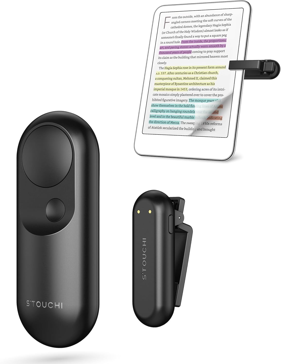 [#1 Magnetic Tech] Remote Control Page Turner for Kindle Paperwhite with Wrist Strap, 2-in-1 Kindle Accessories for iPhone, iPad, Camera Video Record & Shutter Selfie,Ideal Valentine’s Gift
