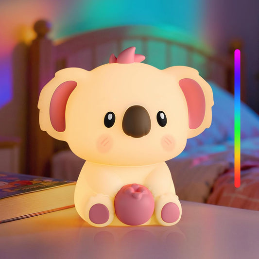 Night Light for Kids | Touch Control LED Lamp with Color Changing Modes | Adjustable Brightness for Nursery, Bedroom, Baby Room | Cute Animal Night Light Gift for Toddlers (Koala)