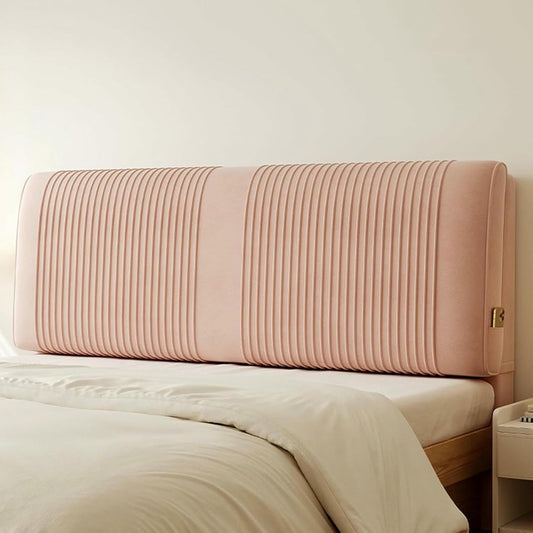 Rectangular Bedside Pillow Headboard Cushion Bed Backrest Wall Headboard,Solid Color Pillowboard Double Reading Pillow Support Upholstered Bed Pillow,Gray,Straps/47x23x4In