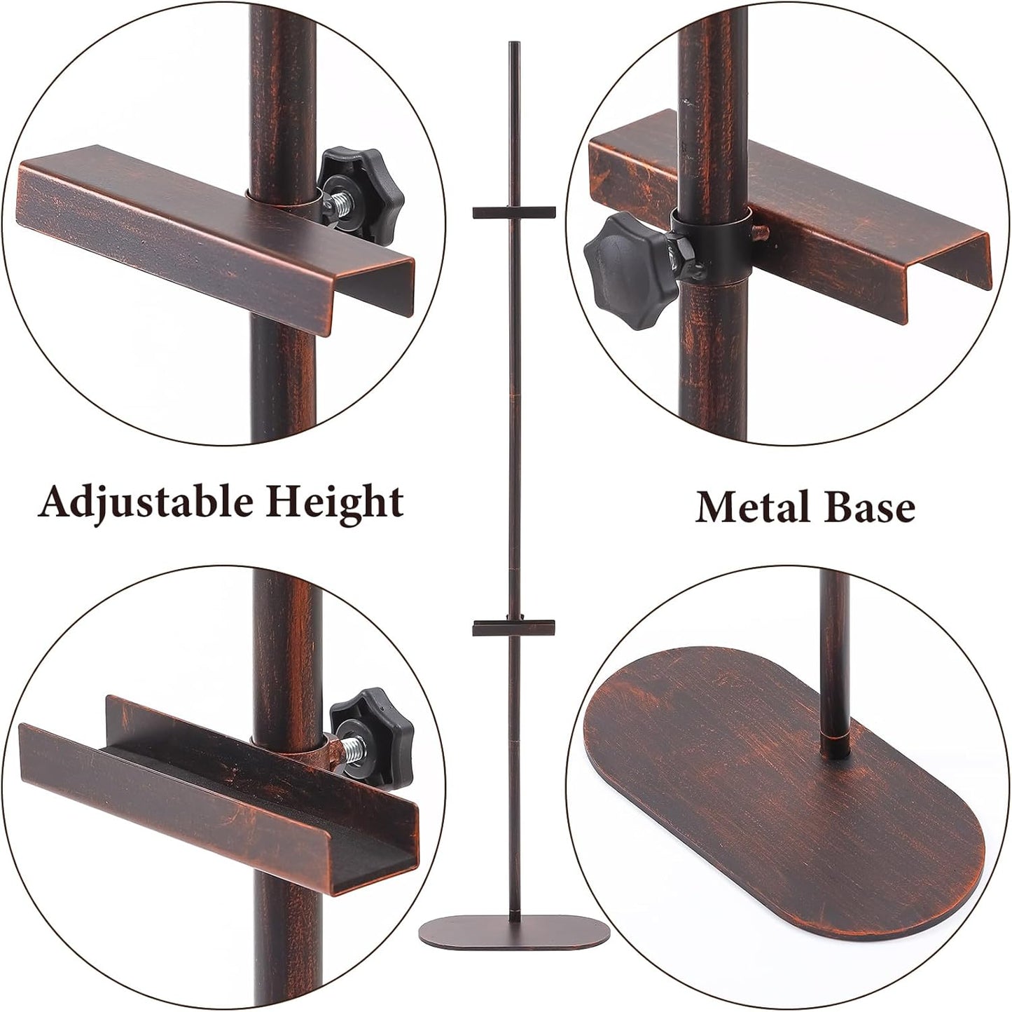 Adjustable Easel Stand for Sign, Art Display Stands for Frames up to 64", Metal Heavy Duty Floor Easels for Painting, Antique Tall Picture Easels with Base for Signs Photos Display