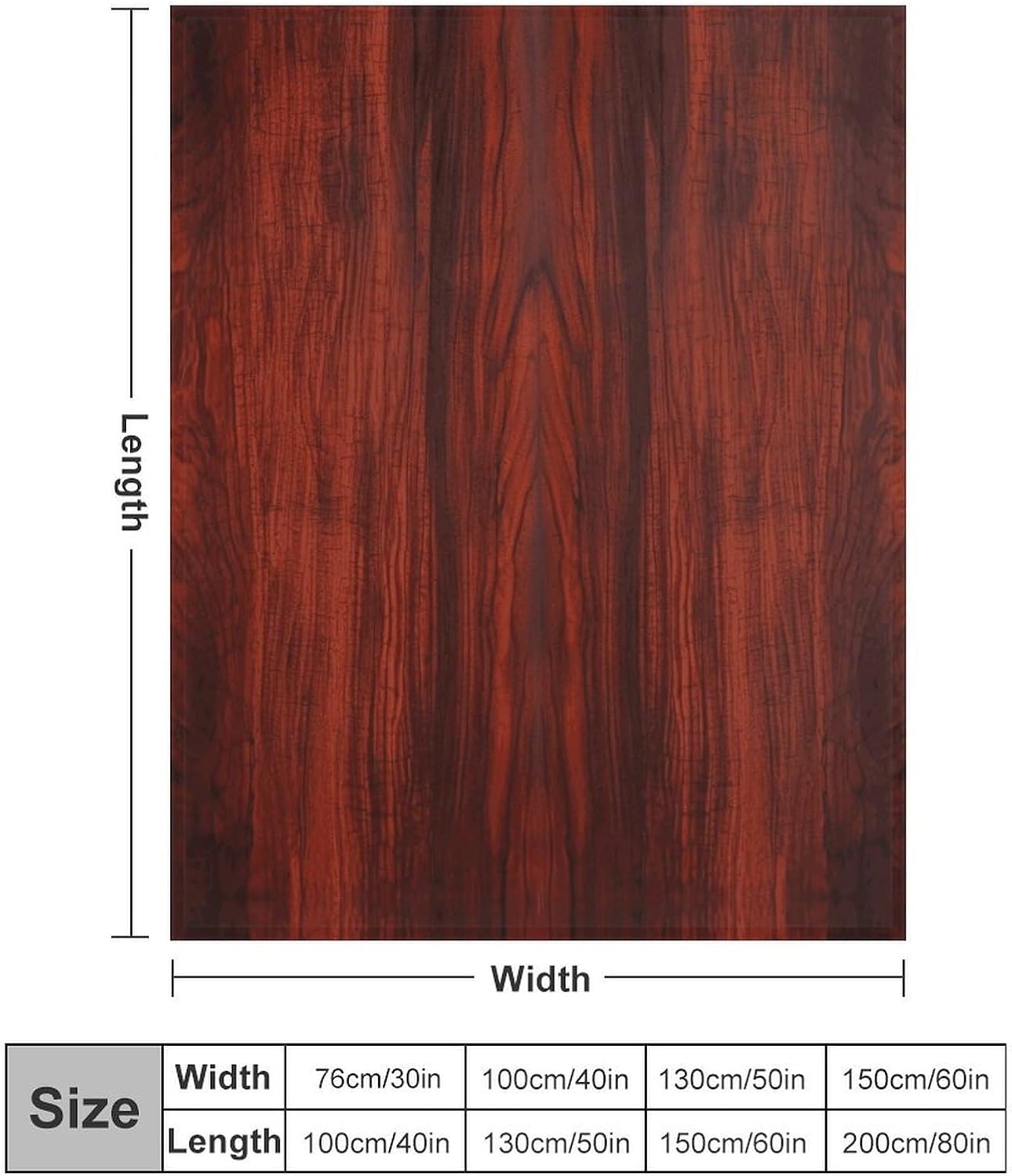 Red Wood Blanket Super Soft Lightweight Throw Blanket Cute Cozy Warm Bed Blanket Decorative Fuzzy Blanket All-Season Home Decor Gift for Sofa Couch Living Room 40"*50" （100 * 130cm）