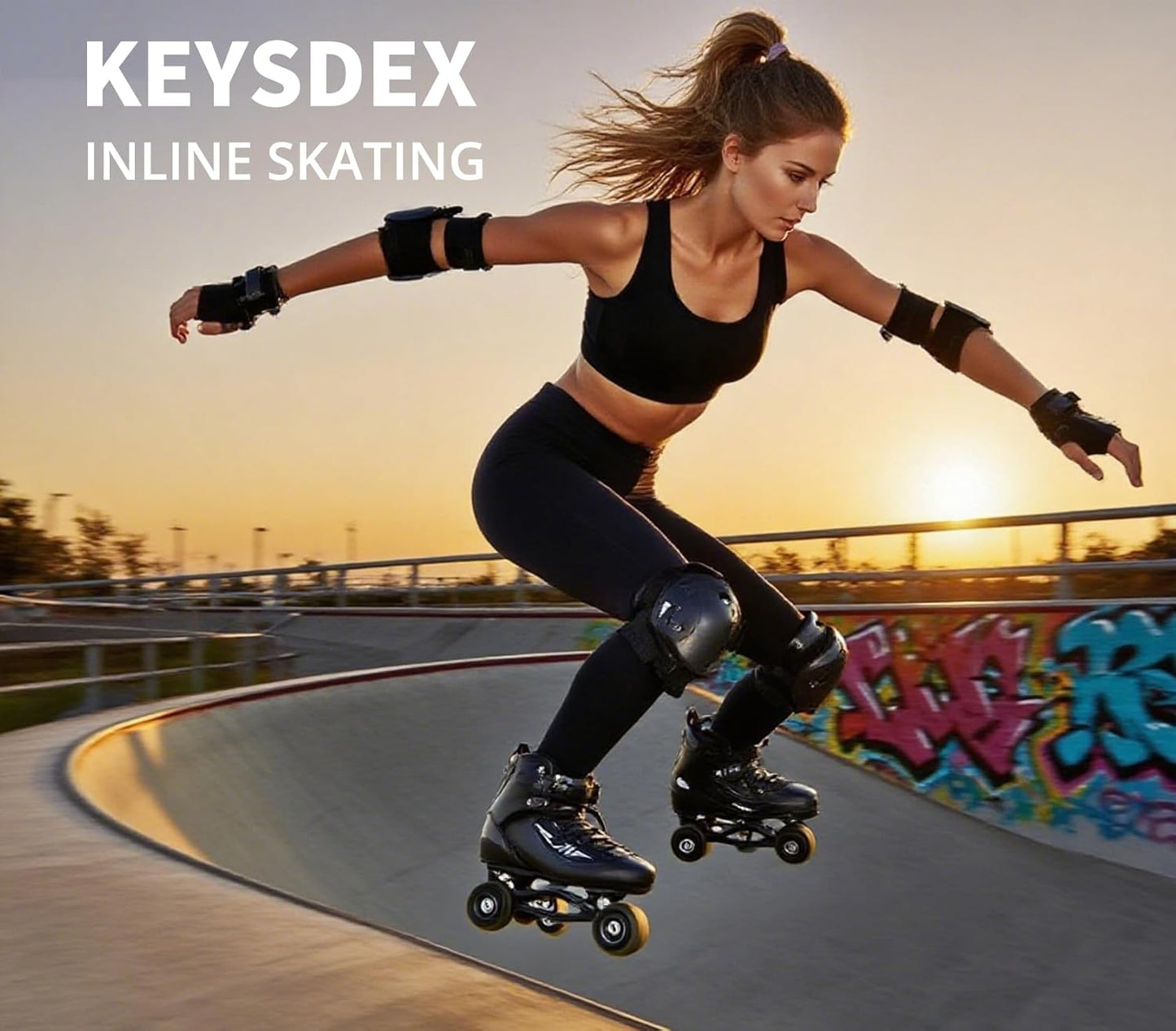 Adult/Kids 6 in 1 Protective Gear Set,Breathable Comfortable PP Shell EVA Cushion Knee Elbow Wrist Pads, Adjustable Fit for Skate&Skateboarding Cycling Roller Skating Snowboarding BMX Bike