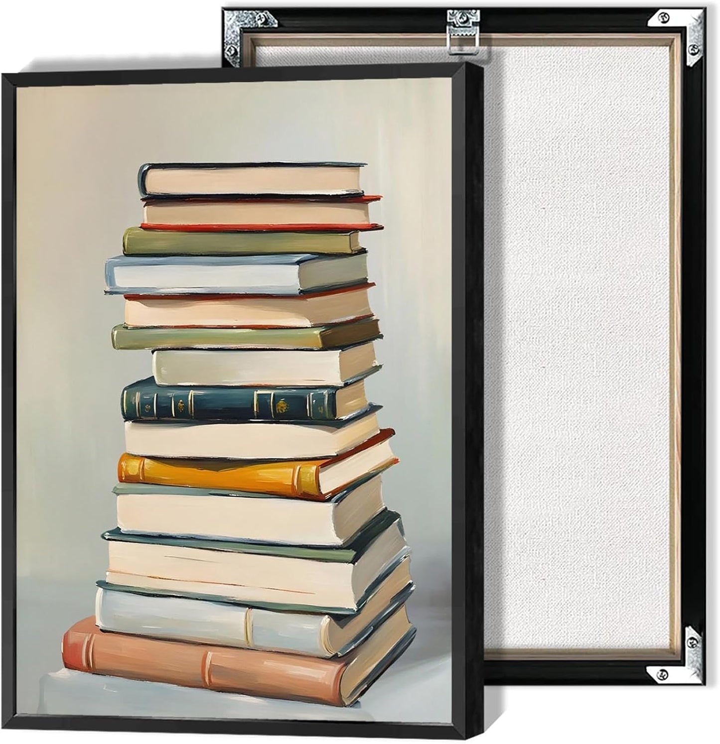 Vintage Book Posters Aesthetic Reading Book Canvas Wall Art Minimalist Preppy Inspirational Bookish Bookworm Prints Painting For Living Room Bedroom Library Wall Decor 12x16in Unframed
