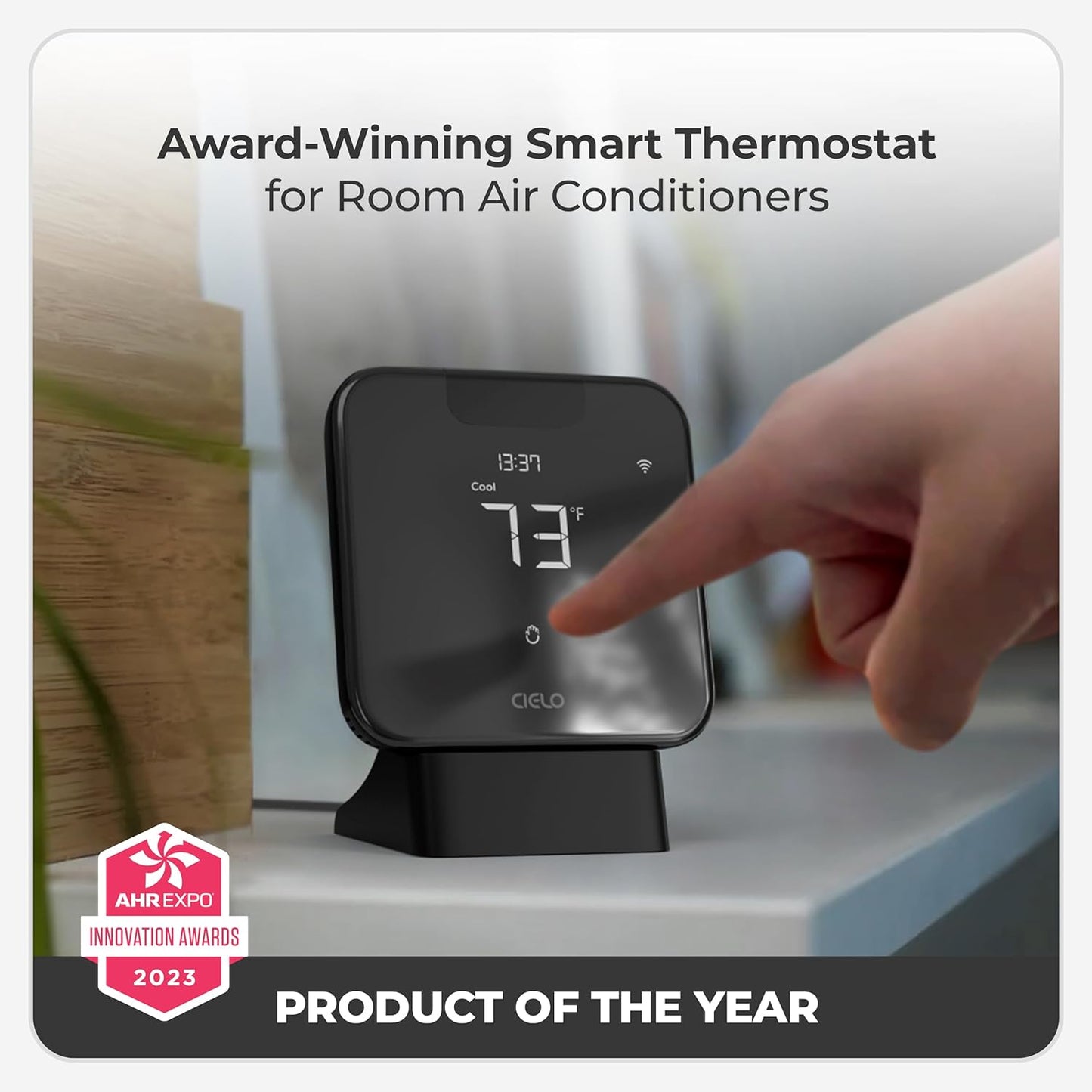 Breez Max Smart AC Controller | AHR Product of the Year WiFi Thermostat for Mini-Split, Window, Portable AC/Heat Pump | AI-Based Tech | Free App, No Subscription | Alexa, Google, IFTTT etc. (Black)