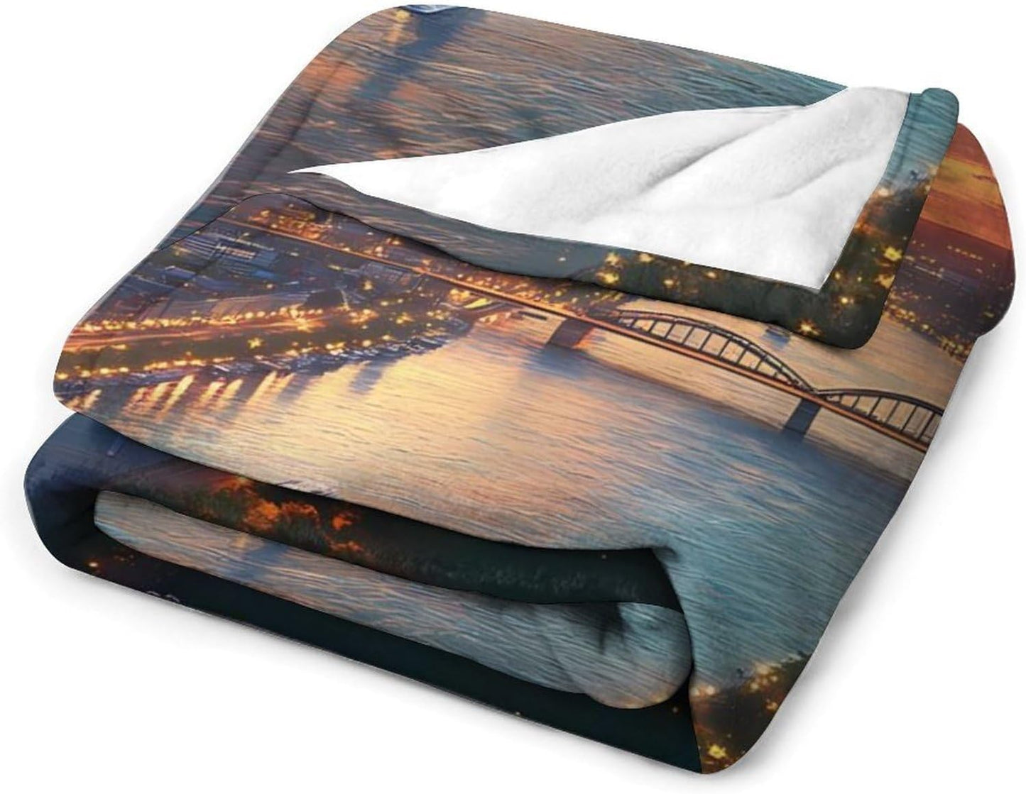 German Cologne City Throw Blanket for Couch Bed Plush Cozy Fuzzy Flannel Blanket for All Season 40"x50"