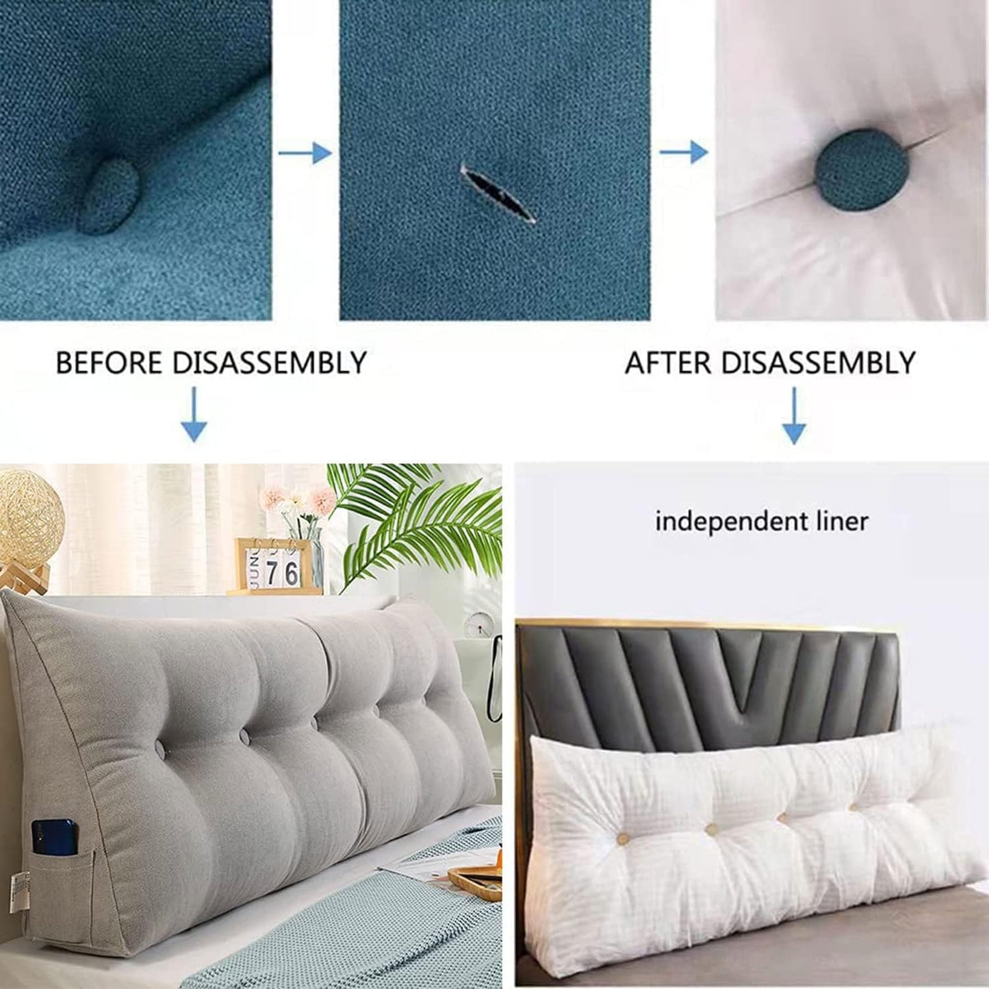 Solid Color Reading Pillow Bolster Positioning Support Wedge Pillow Lumbar Support Pillow for Sofa Bed Bunk Chair Bolster(Size:180x20x50cm(70x7.8x20),Color:D)