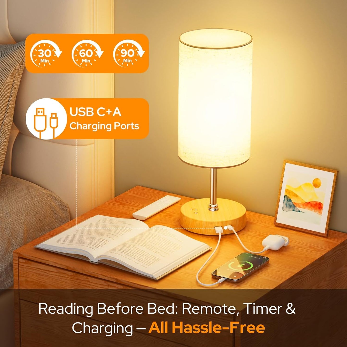 10000 Lux Light Therapy Lamp, Full Spectrum &UV-Free Happy Lamp, Sun Light Therapy Lamps with Remote, 3 Color Temperatures &Stepless Dimming &Timer, Daylight Lamps for Home, Office