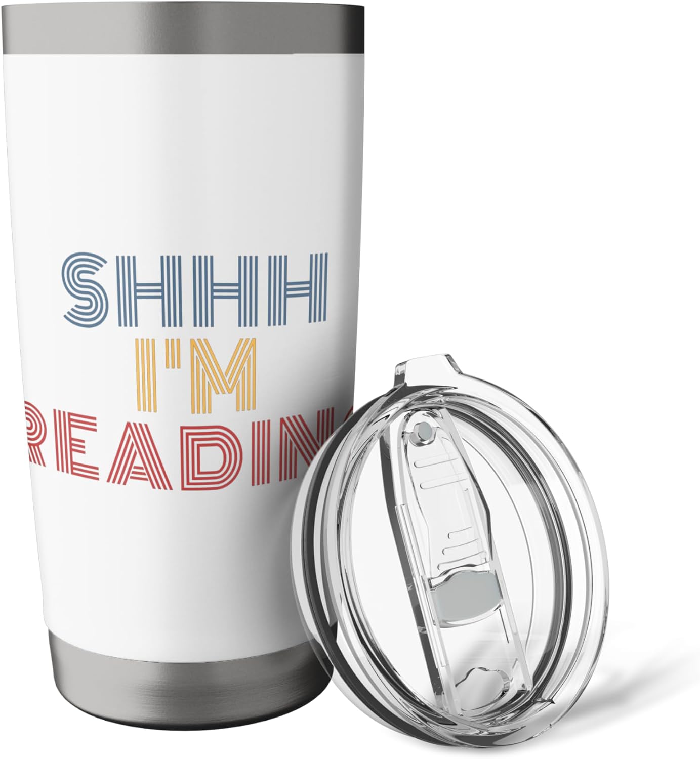Shhh I'm Reading Retro Book Phrase Stainless Steel Insulated Tumbler