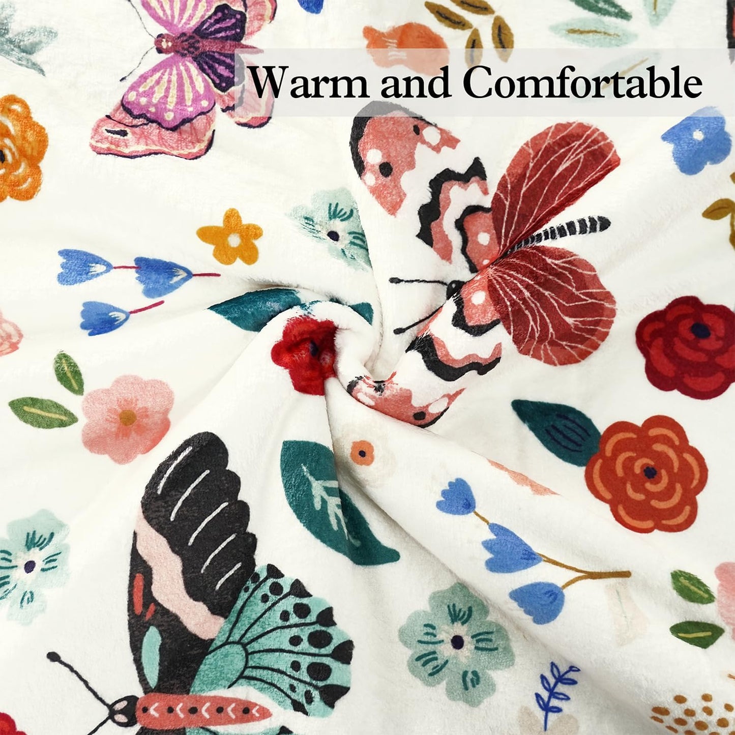 Butterfly Flannel Soft Warm Cozy Blanket for Sofa and Chair 50x60inch,Butterfly Decor Stuff Accessories