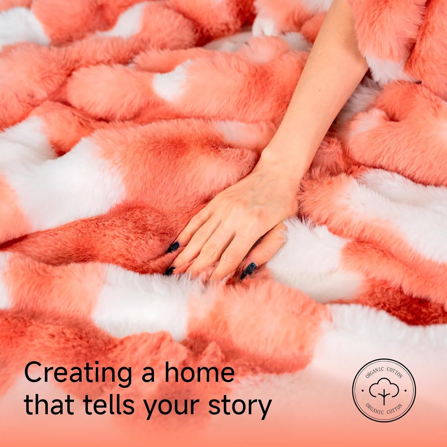 Cozy Bubble Blanket Twin, Gift for Mom Mother's Day, Blush Pink and White Soft Breathable Foldable Travel Blanket for Spring Home Leisure Bed Office Nursery, Machine Washable, 60" x 80"