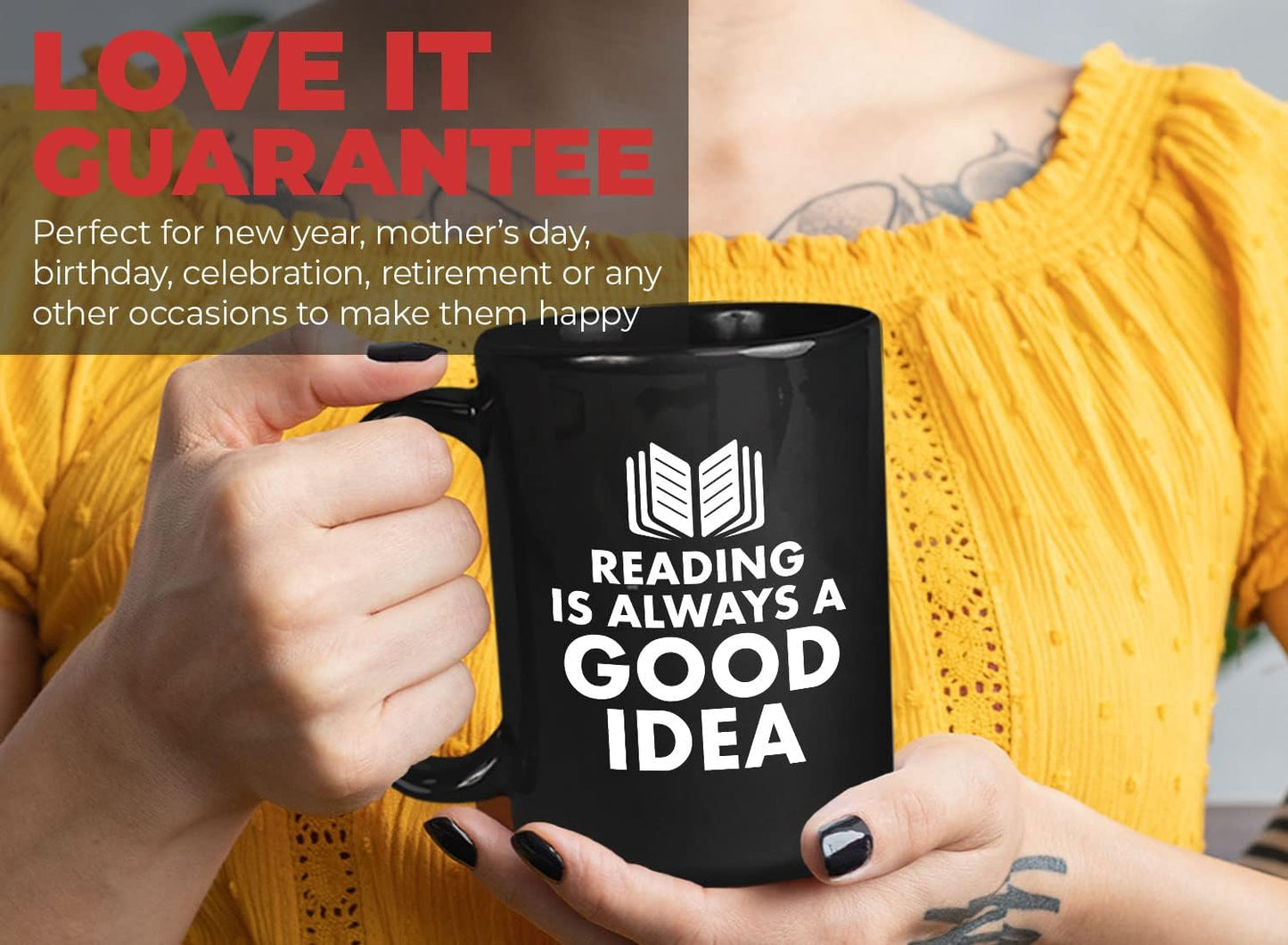 Book Lover Coffee Mug 15oz Black - reading is - Literary librarian Literature Bookworm Historian Public Library Curator Bibliophile Bibliolater