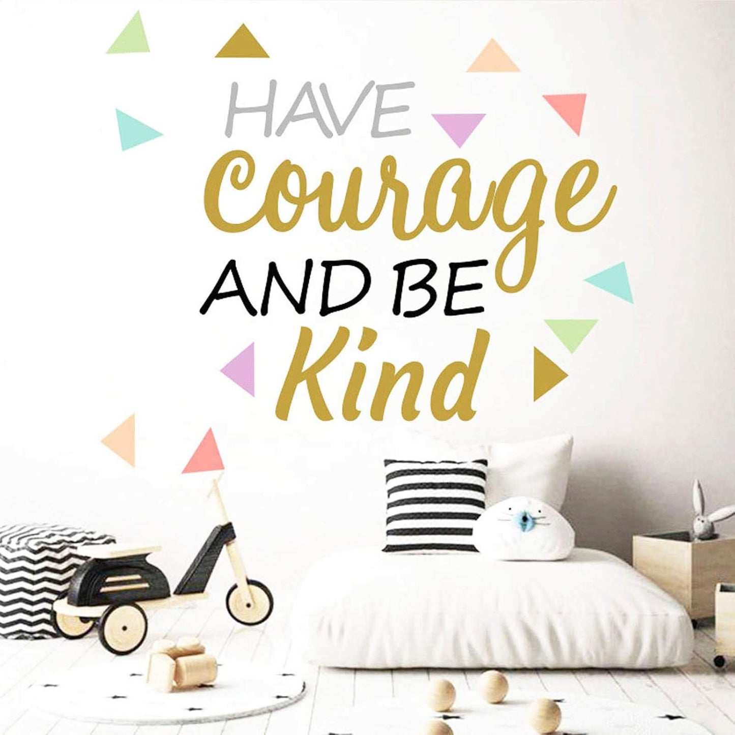 Inspirational Wall Decor Quotes for Boy Girl Room–Have Courage and Be Kind– Decor for Living Room Bedroom Classroom Playroom Nursery Girls Boys Room Wall Decals Decorations
