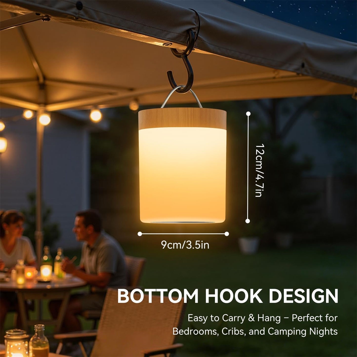 Auxmir LED Night Light Bedside Lamp Touch and Remote Control Dimmable Tabletop 13 Colors Changing 5 Brightness Adjustable Rechargeable Portable Lamp for Baby Kids Bedroom Living Room Outdoor Camping