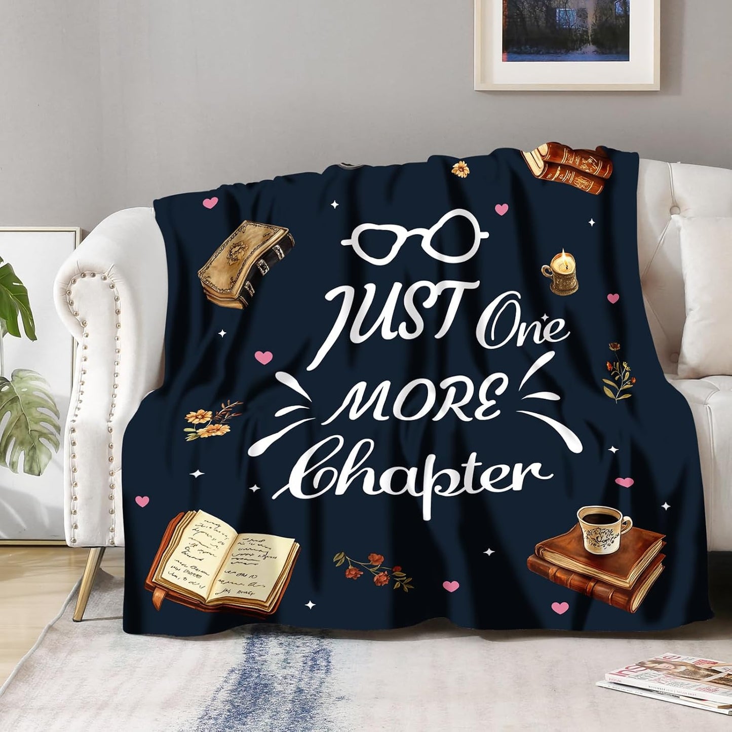 Book Lover Blanket Gifts for Kids Women - Books Library Reading Themed Throw for Men Teen Adults Reader Soft Fleece Cozy Bed Couch Birthday Christmas Lightweight Blanket 50"x60"