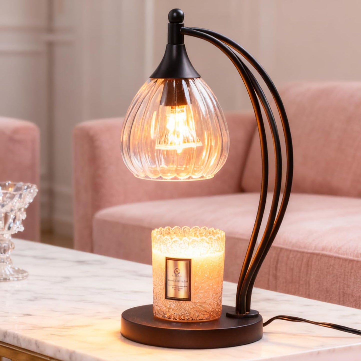Candle Warmer Lamp with Timer Dimmer - Candle Lamp for Jar Candles - Birthday Gifts for Women Mom Home Decor House Warming Gifts, Lamp with 2 Bulbs