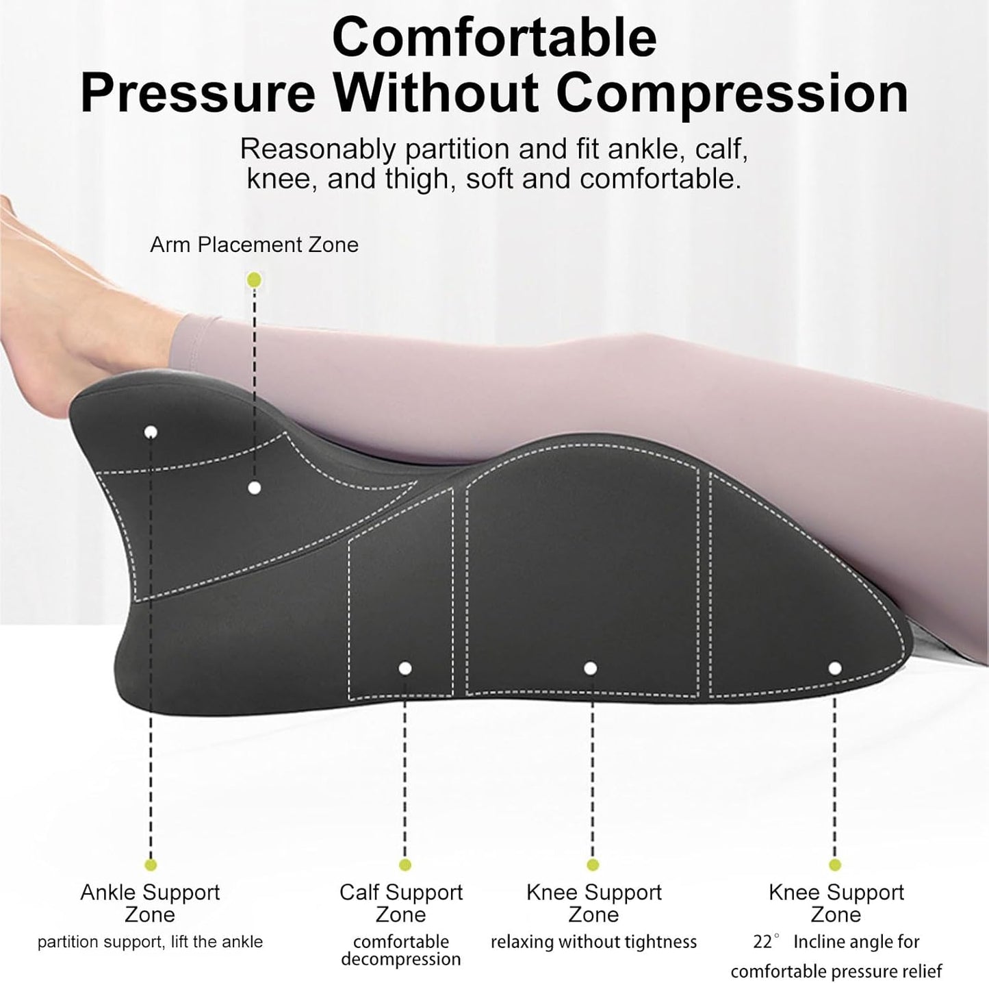 Ergonomic Contoured Support Pillow for Couples - Multi-Functional Memory Foam Cushion with 27° Angle Design, Back Support & Lounger Use