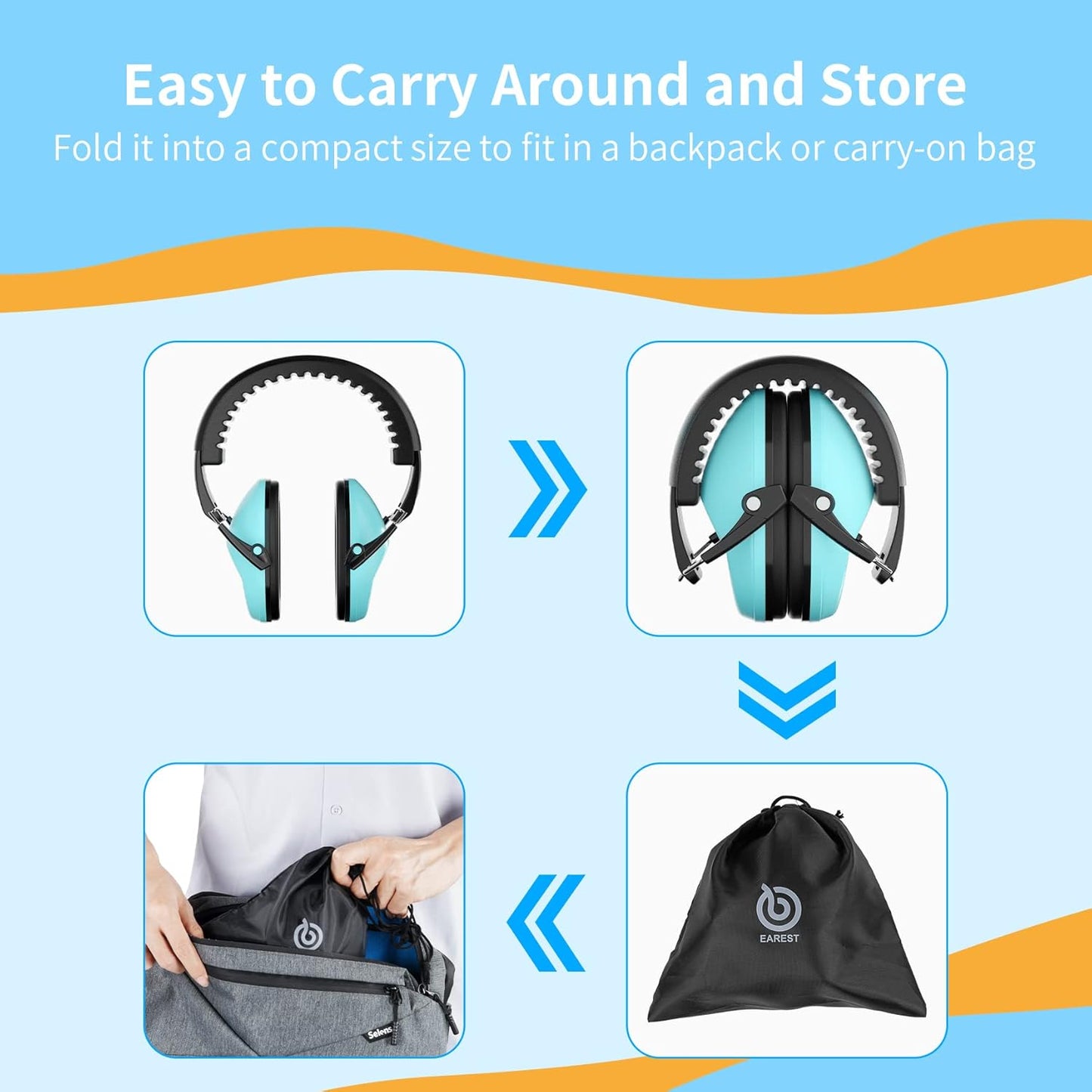 Protection Ear Muffs, Noise Reduction Safety Ear Muffs Shooting Earmuff NRR 20 dB Ear Defenders for Adults and Kids