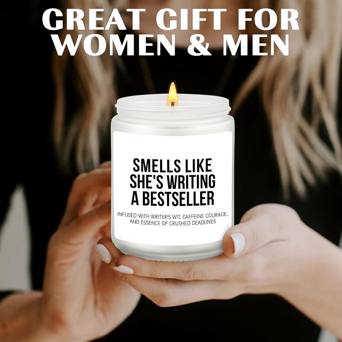 Gifts for Writers, Authors, Book Lovers: 'Smells Like She's Writing a Bestseller' Scented Soy Candle