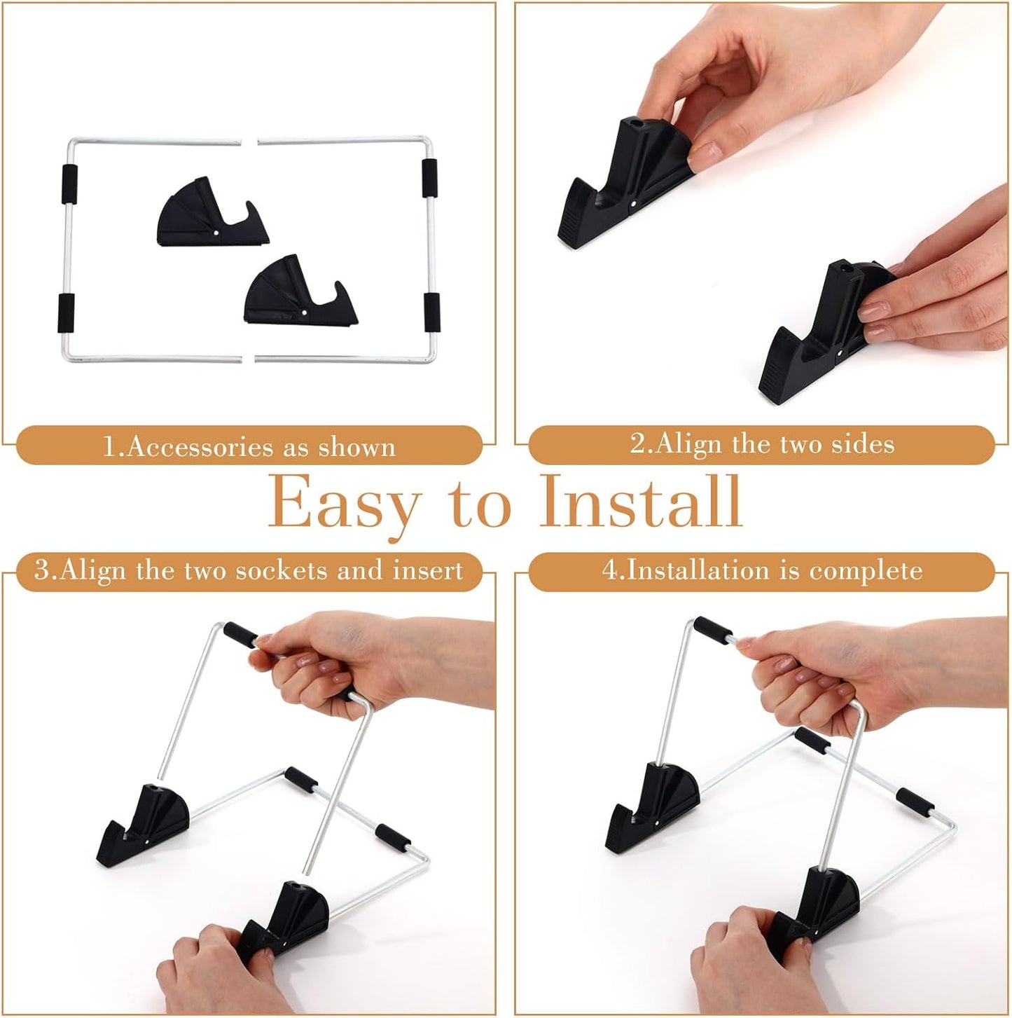 Blulu 12 Pack Adjustable Metal Easel Book Display Stand with Non-Slip 6.5 x 6.1 Plate Stands for Display Portable Tablet Holder for Picture Frame Laptop Phone Frames Photos Magazine