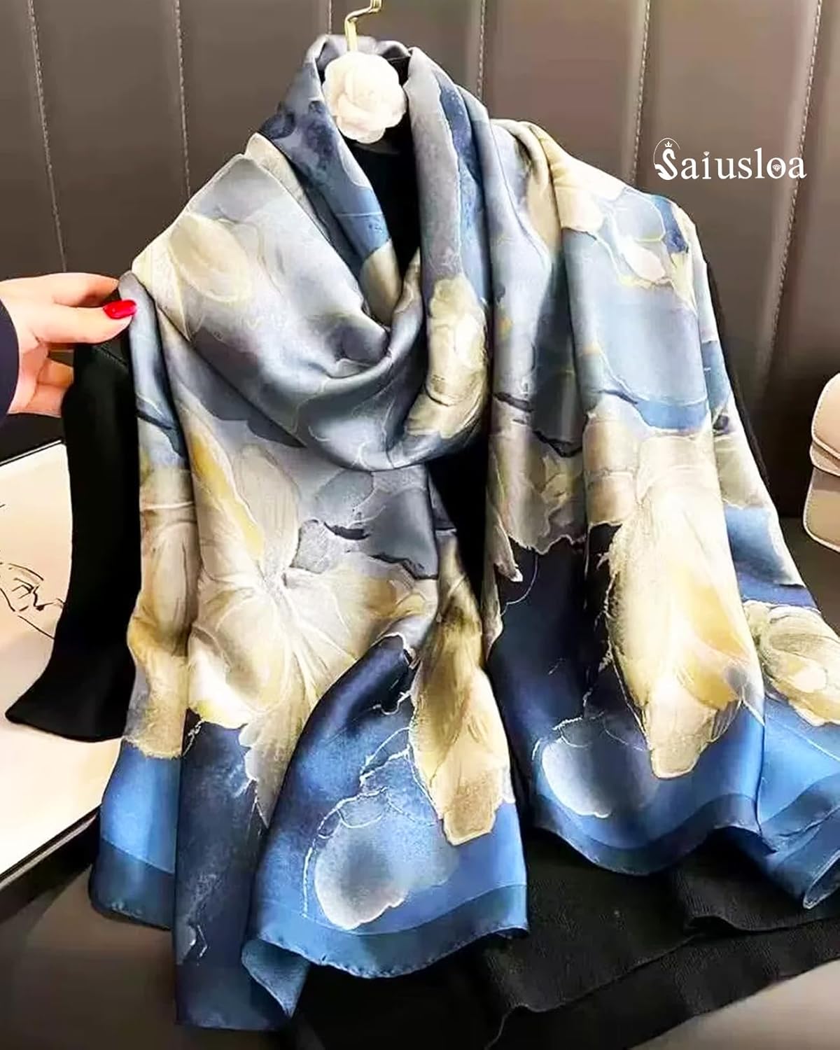Dress Scarves Shawl Wraps Long Silky Scarf for Women Dressy Fashion Lightweight for Decorative Formal Evening Gowns