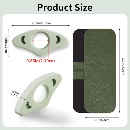 [4-in-1 Reading Set] 2 Soft Silicone Thumb Page Holders & 2 Magnetic Vegan Leather Bookmarks - Ergonomic One-Handed Book Opener & Secure Page Markers - Unique Bookish Gifts for Readers