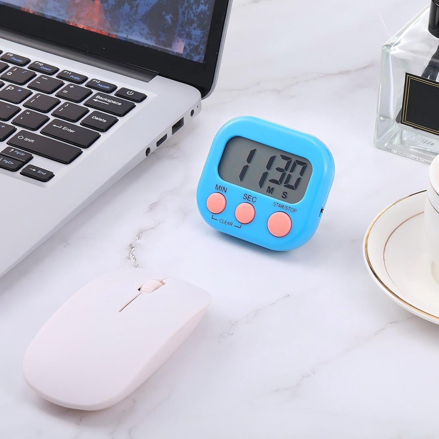 Weewooday 4 Pcs Large Classroom Timers Stopwatch Magnetic Kitchen Digital Timer Electronic Countdown Multi Function Loud Alarm Stopwatch for Cooking Sports Study Work Exercise Oven (4 Colors)