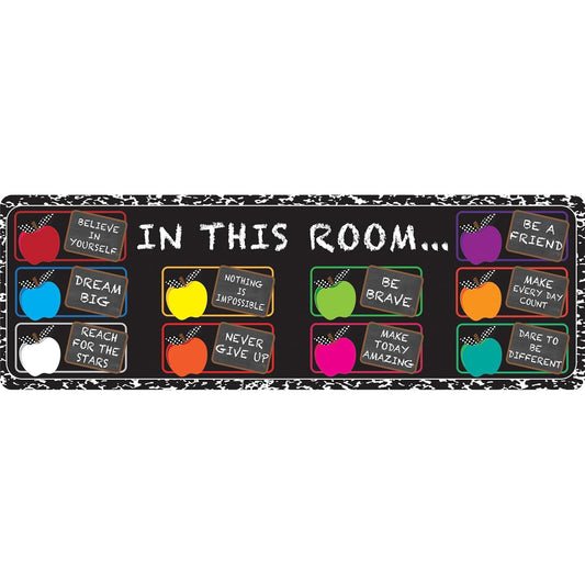 Ashley Productions The Original Fun Mat, Mat Runner, 15.5" x 47", in This Room Positive Sayings