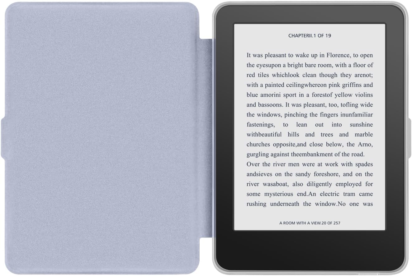 Case for Kobo Clara BW (N365) 2024/Clara Colour (N367) 2024/Clara 2E(N506) 2022 6 Inch Lightweight Soft TPU Back Cover Shell-Clear with Auto Sleep/Wake