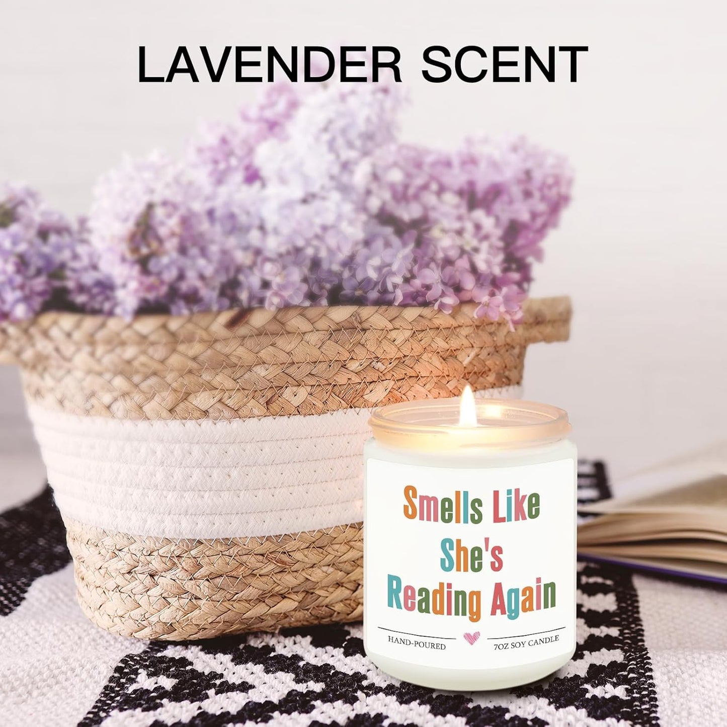 Funny Gifts for Book Lovers Women, Readers Gifts, Bookish Present, Reading Candle, Funny Birthday Book Day Gift for Bookworm, Librarian, Books Lover