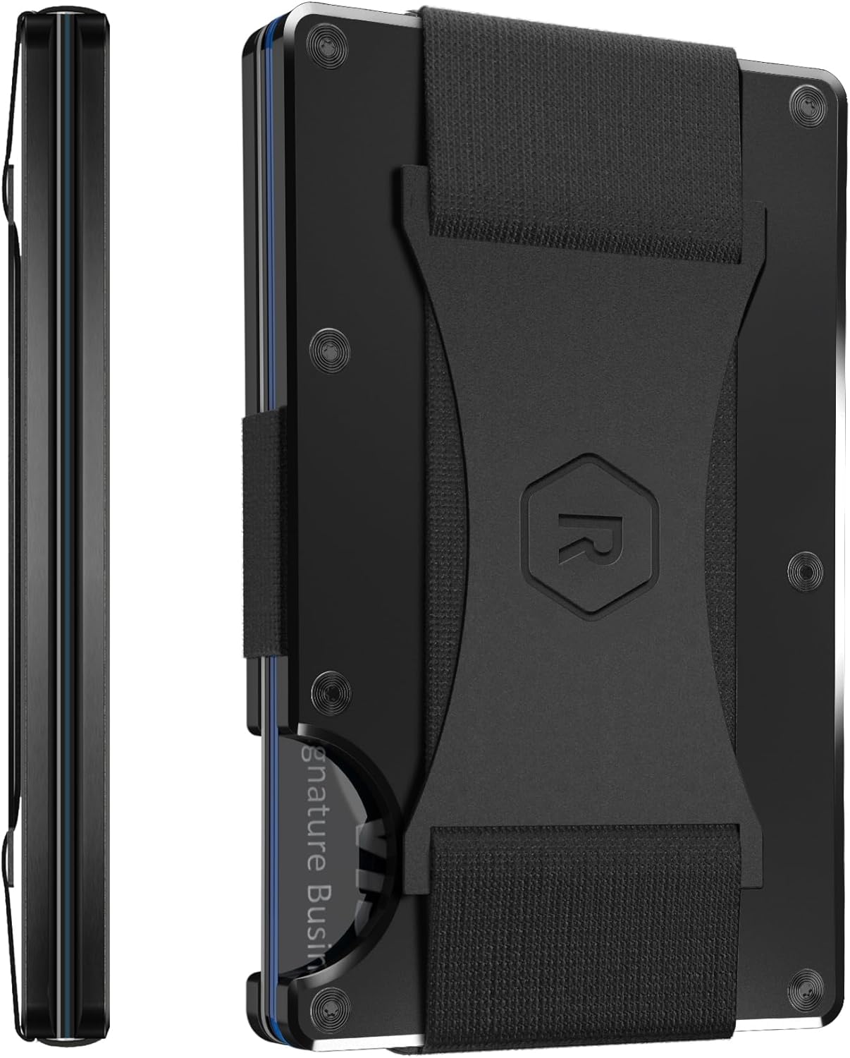 Ridge Wallet for Men - Slim Minimalist Compact Wallet and Card Holder, RFID Protected Front Pocket Wallets for Men with Integrated Cash Strap