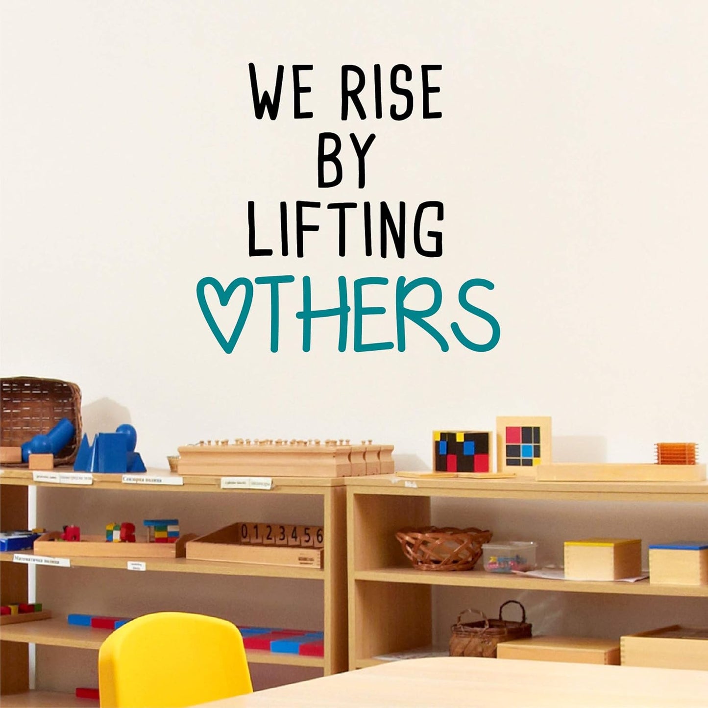 We Rise by Lifting Others-Inspirational Quotes Wall Decals-Vinyl Stickers for Bedroom Living Room School Office Home Decor