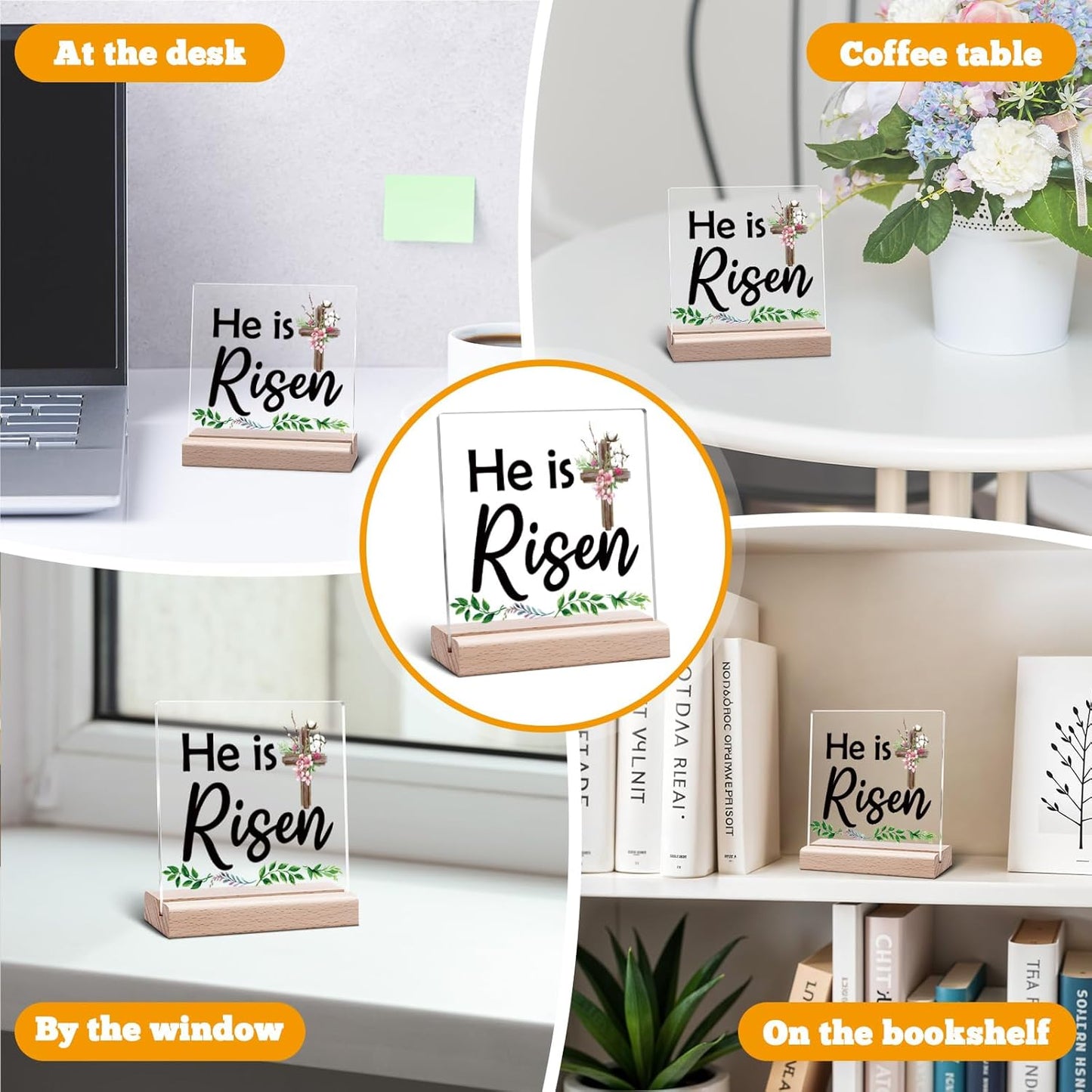 Christian Inspirational Desk Decor Bible Verse Desk Decorative Sign Religious Bible Verse Gifts for Man Spiritual Gift Catholic Encouragement Gift for Coworker Son Boys Spiritual Faith Birthday Decor