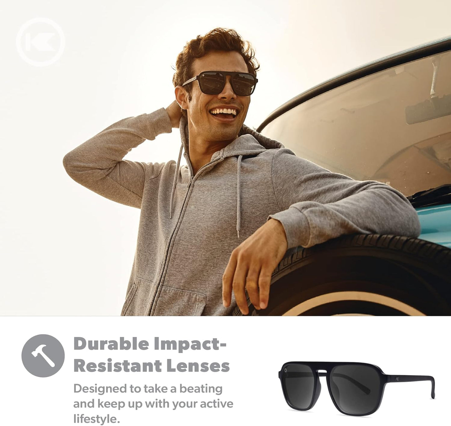 Knockaround Pacific Palisades Polarized Sunglasses for Men & Women - Retro Sunglasses - UV400 Protection