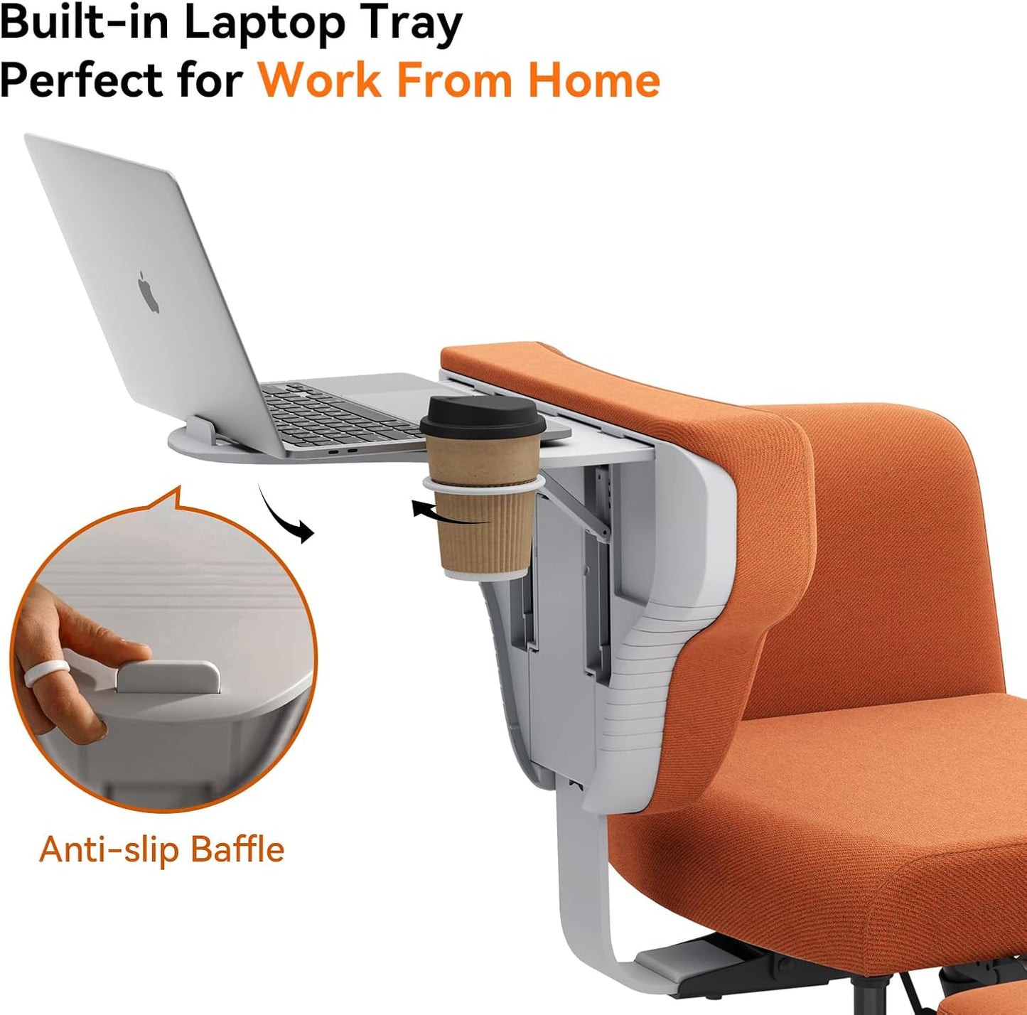 Newtral Freedom-X Criss Cross Chair with Wheels & Amrests- Cross Legged Office Chair with Laptop Tray, Multi-Position Recliner Chair, Adjustable Ergonomic Chair, Relax, Work from Home