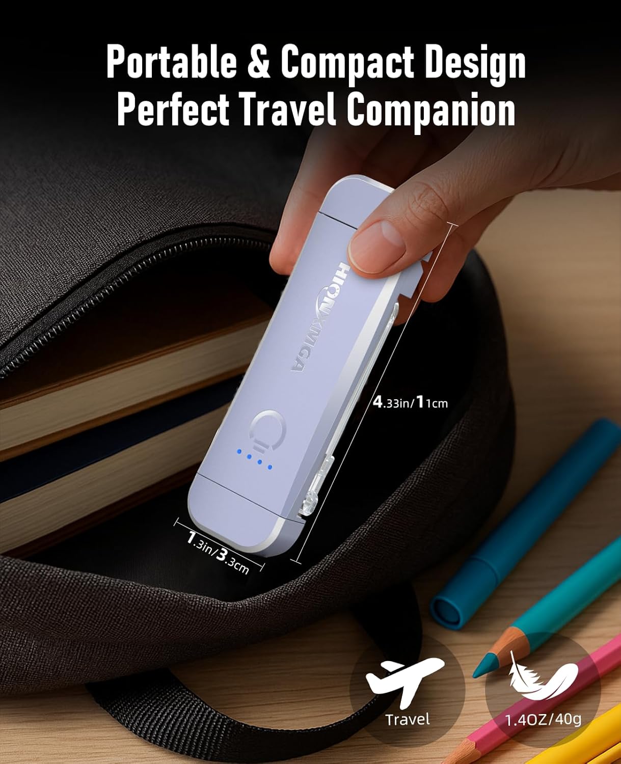 Book Reading Light,Silent Touch Books Lamp for Reading in Bed,Rechargeable Clip on Booklight with 3 Amber Colors & 7 LEDs Precise Dimming for Eye Caring Night Reading,Book Lovers,Kids,light lilac