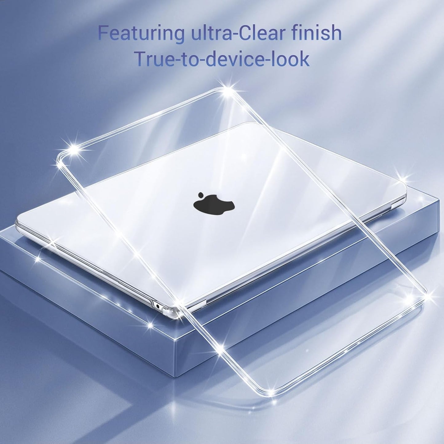 MOSISO Compatible with MacBook Air 13 inch Case M5 2026 M4 2025 M3 M2 2024-2022 A3449 A3240 A3113 A2681, Hard Shell&Keyboard Cover&Screen Film&Pouch for MacBook Air 13.6 inch Case, Crystal Clear