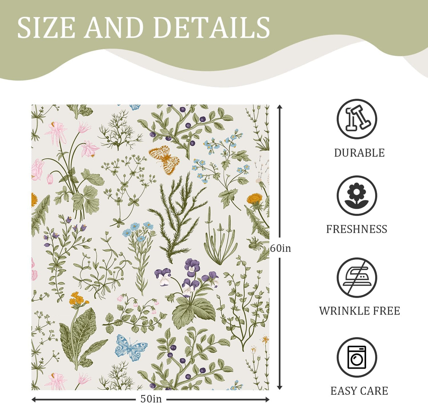 Vintage Floral Throw Blanket Botanical Butterfly Flower Print Ultra Soft Cozy Flannel Blanket Elegant Home Decor Gift for Women Girls, 50x60 Inch