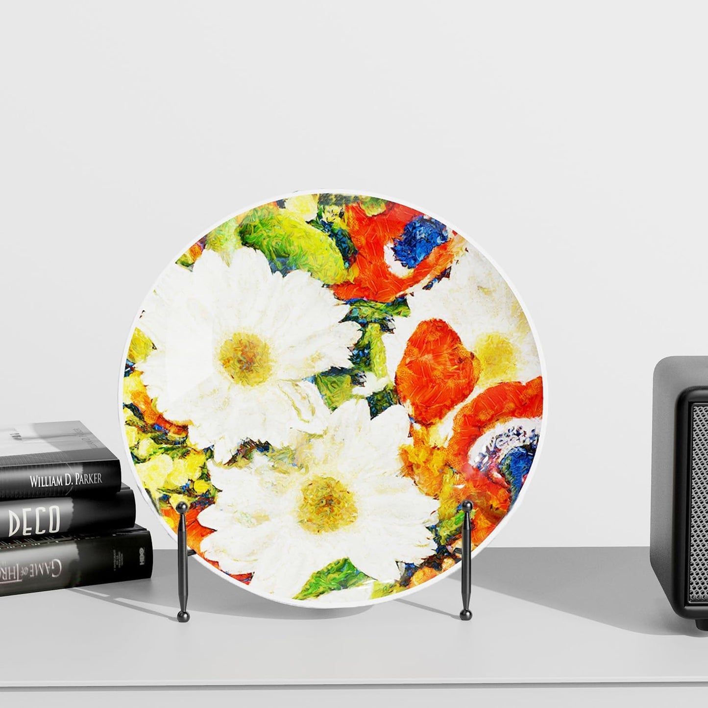 SVENJBB Plate Stands for Display, 8 Inch Plate Holder Display Stand, Black Picture Frame Stand for Table, Decorative Easel Stand for Photo, Art, Plates and Books