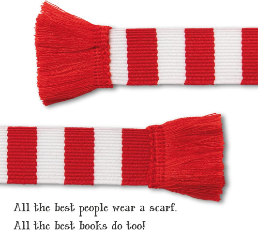 IF USA 32906 Book Scarf Bookmark - Red & White