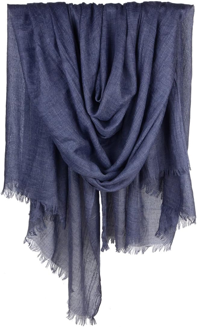 Women Summer Scarfs Large Long Lightweight Linen Beach Gauze Shawl Wrap 75”×43”