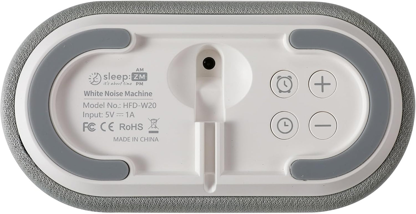 White Noise Machine with 29 Sounds + 16 Colors – Digital Alarm Clock & Amber Night Light for Blue Light Blocking, Gentle Wake Alarm, Sleep Timer & Memory Function for Adults & Kids