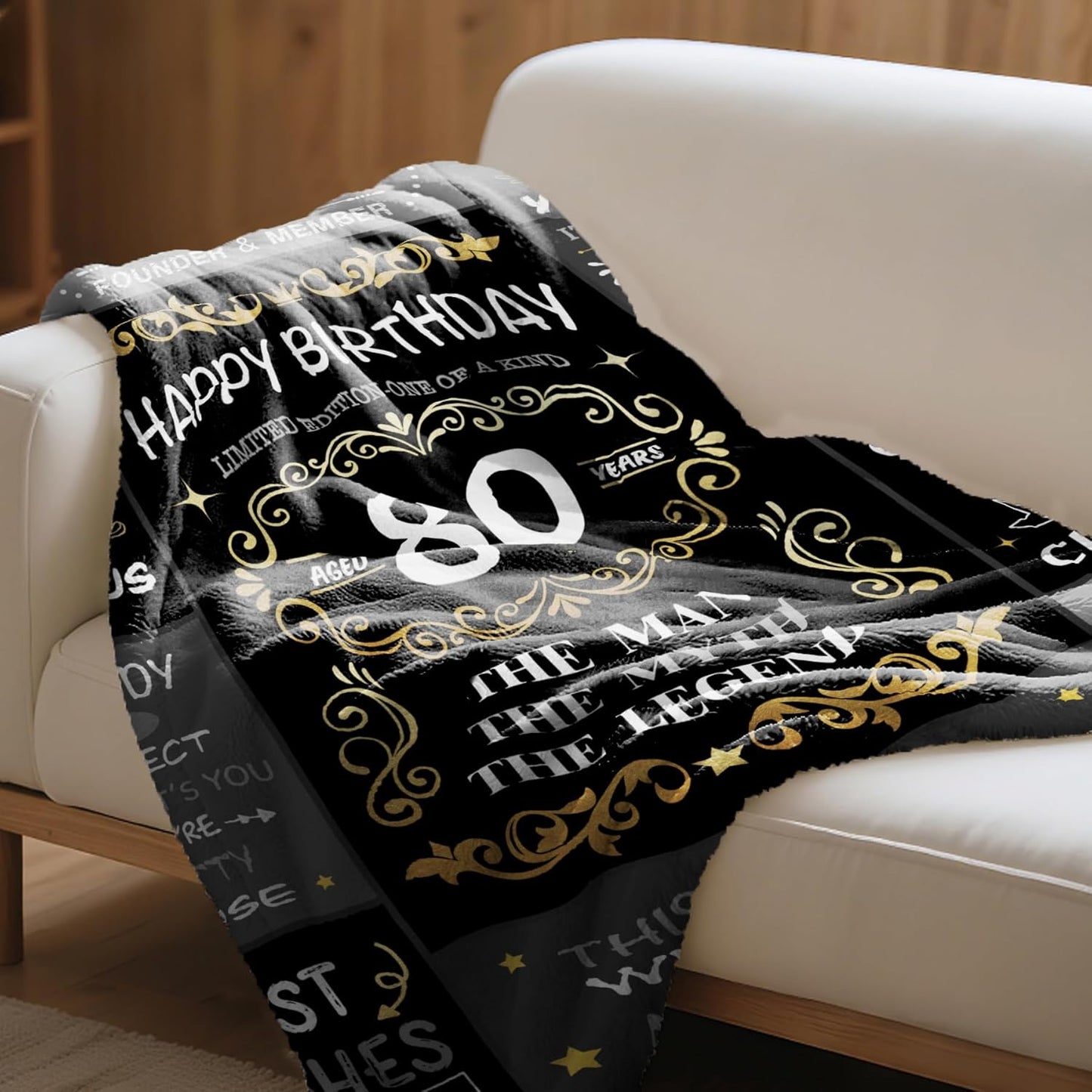 80th Birthday Gifts for Men,Gifts for 80 Year Old Man,80 Year Old Birthday Gifts for Men,80th Birthday Decorations,Birthday Gifts for 80 Years Old Man Blanket 50"X60"