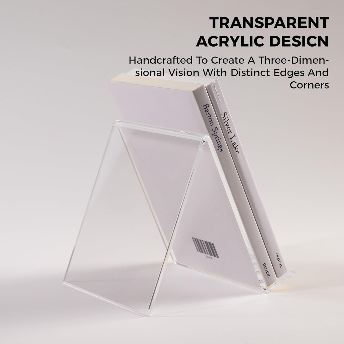 Acrylic Book Stand, Book Display Holder 8.5 x 11, Clear Acrylic Display Easel Transparent Display Stand Holder Tablet Holder for Album, CD, Magazine, Picture, Plate, Artworks, Phone, (2-PACK)