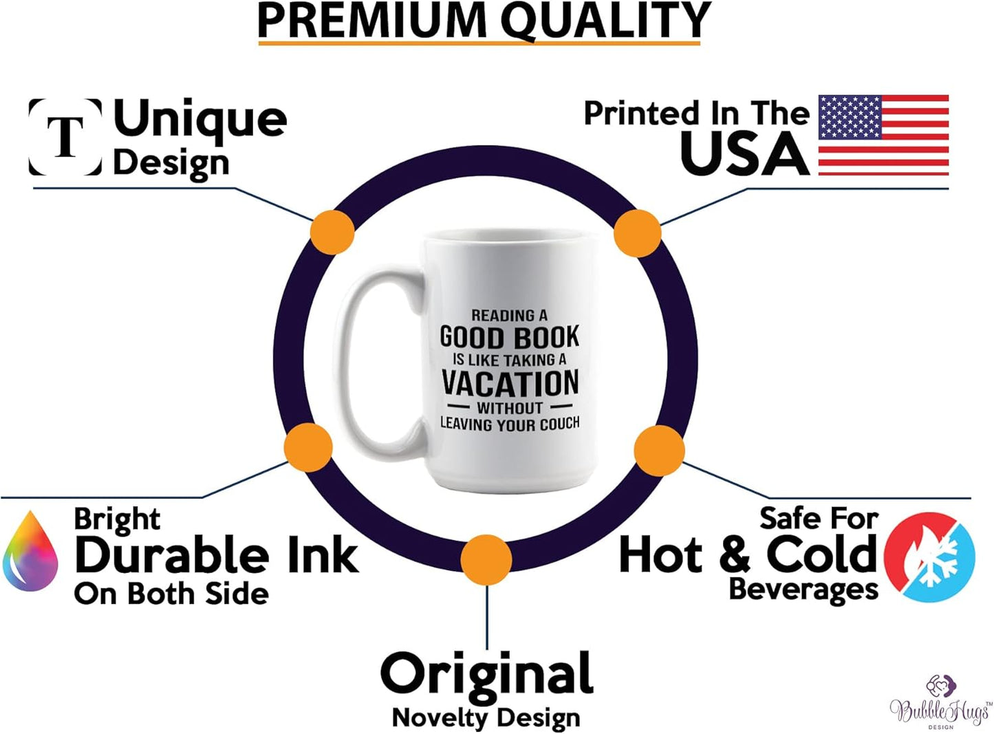 Book Club Coffee Mug 15oz White -Reading a Good Book - Book Lover Gift For Teacher Bibliophile Woman of Letters Bulk Readers Academic