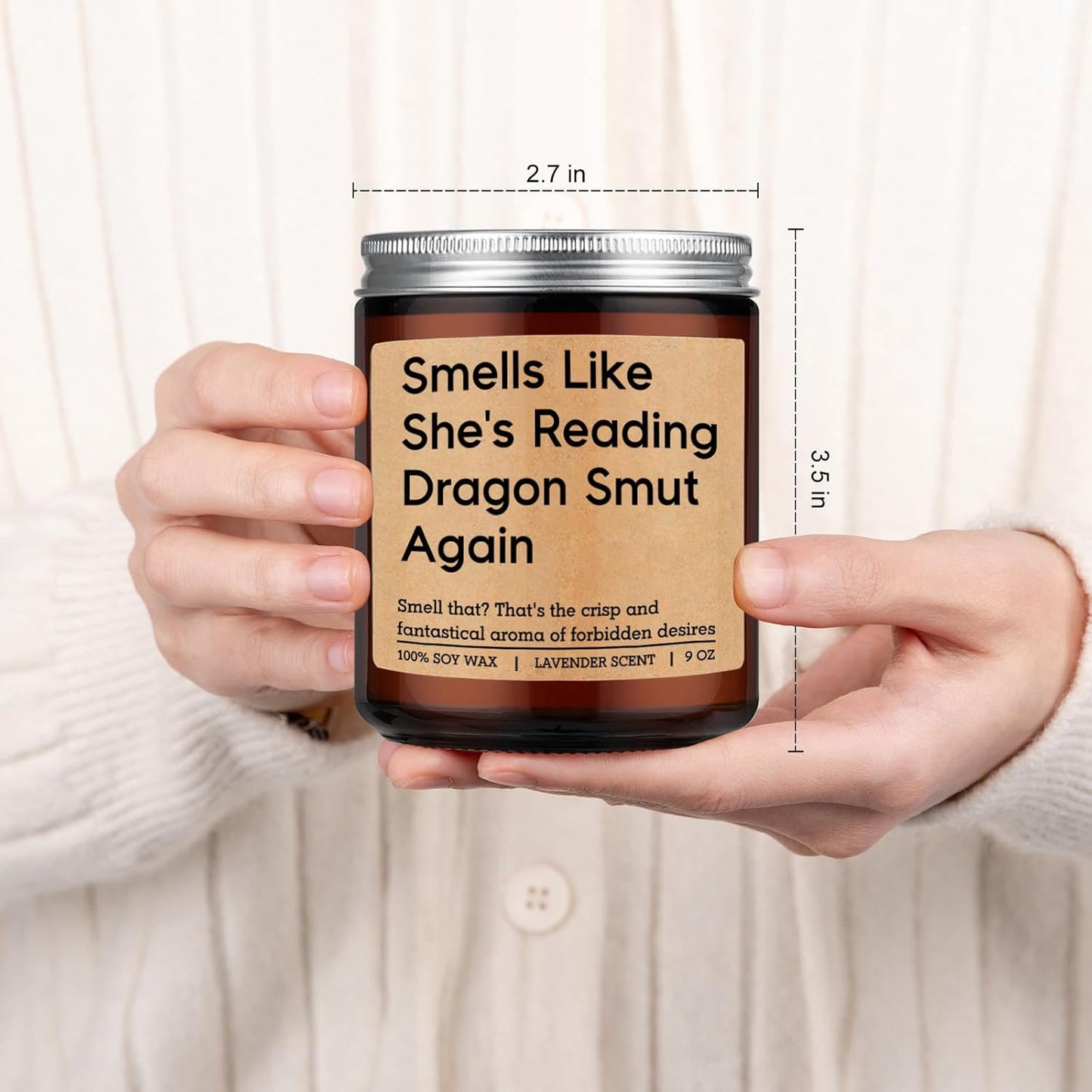 GSPY Romantasy Book Candle, Fantasy Reader Gifts for Women - Reading, Bookish, Dragon Gifts for Girls - Funny Mothers Day, Birthday Present for Fantasy Book Lover, Dragon Lover, Bookworm, Librarian