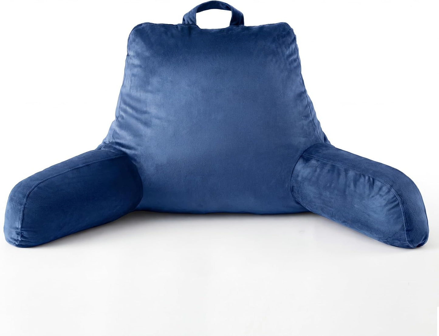 Reading Pillow for Sitting in Bed Adult, Large Reading Pillow with Shredded Memory Foam,Blue