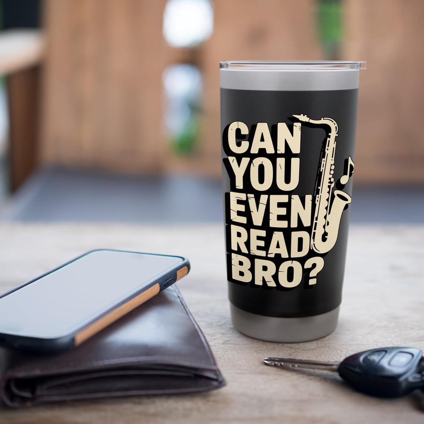 Can You Even Read Bro Saxophone Music Joke Stainless Steel Insulated Tumbler